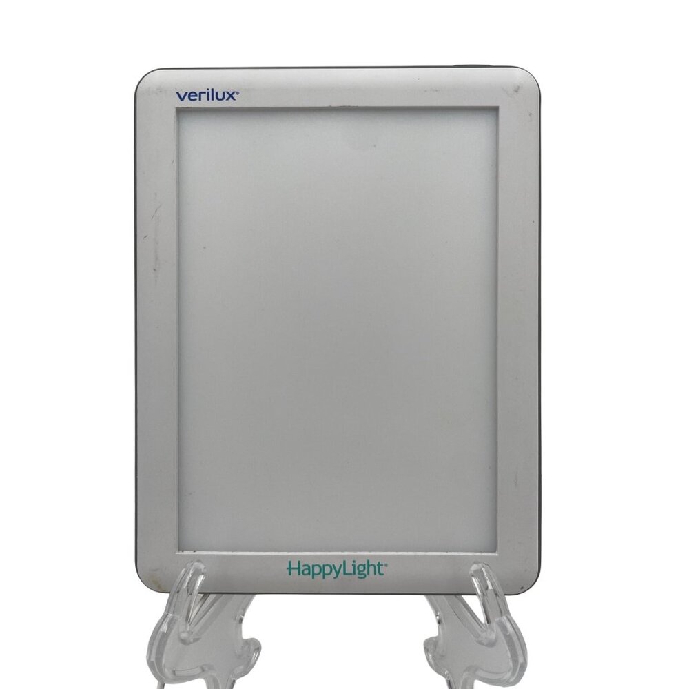 Verilux HappyLight Therapy Lamp White Compact Design For Boosting Mood & Energy